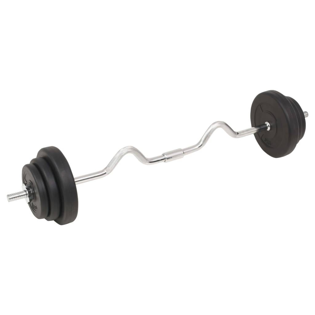 vidaXL Langhantel- und Kurzhantel-Set 30 kg
