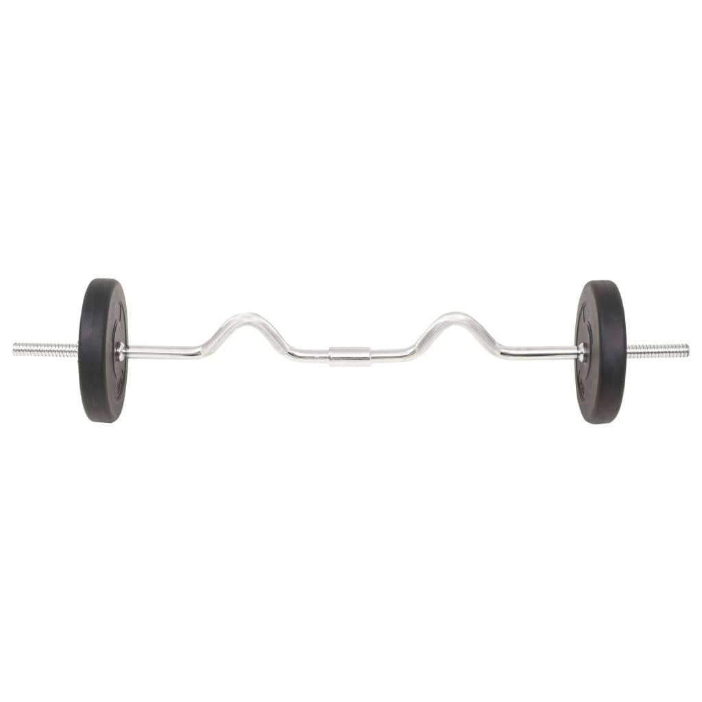 vidaXL Langhantel- und Kurzhantel-Set 30 kg
