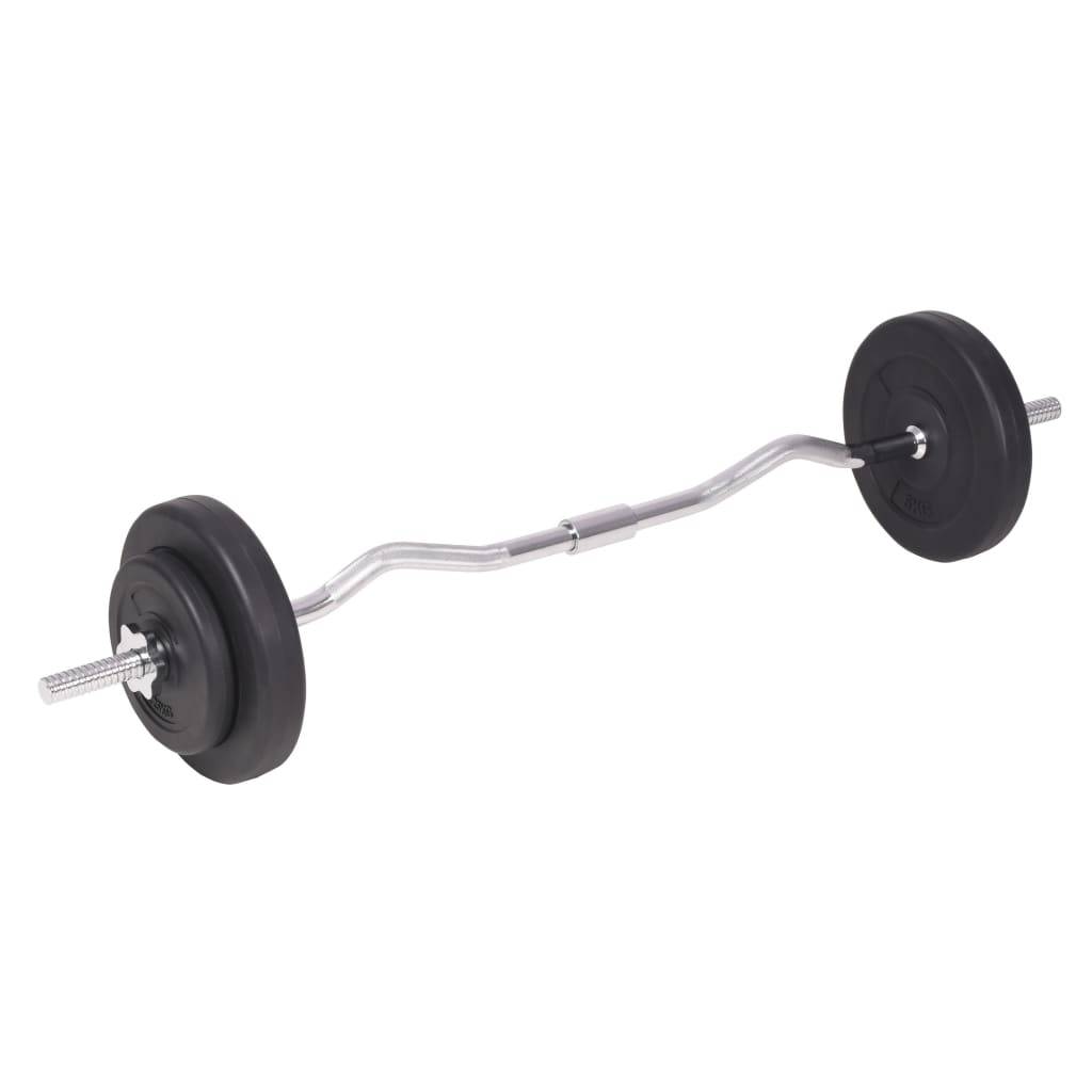 vidaXL Langhantel- und Kurzhantelset 90 kg