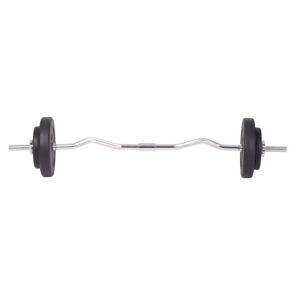 vidaXL Langhantel- und Kurzhantelset 90 kg