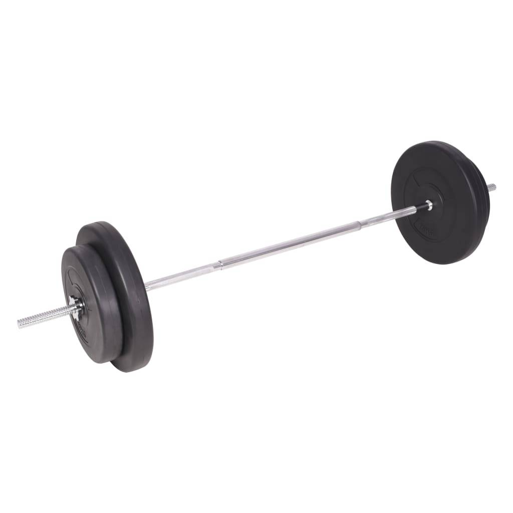 vidaXL Langhantel- und Kurzhantelset 90 kg