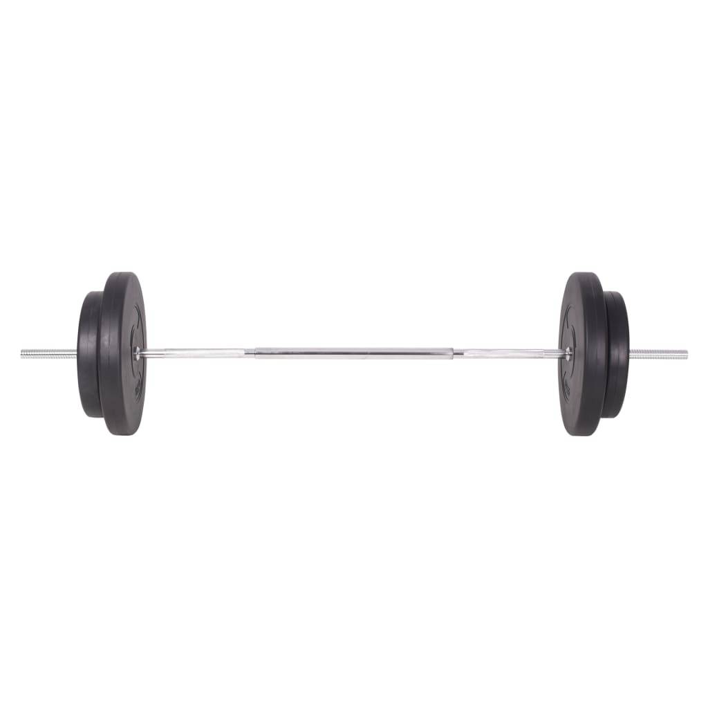 vidaXL Langhantel- und Kurzhantelset 90 kg