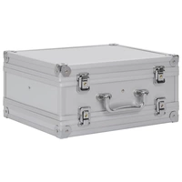 vidaXL Waffenkoffer Aluminium ABS Silbern vidaXL Waffenkoffer Aluminium ABS Silbern