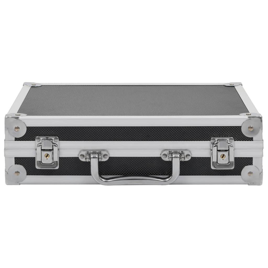 vidaXL Waffenkoffer Aluminium ABS Schwarz