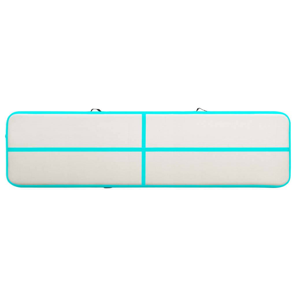 vidaXL Aufblasbare Gymnastikmatte mit Pumpe 700x100x15 cm PVC Grün