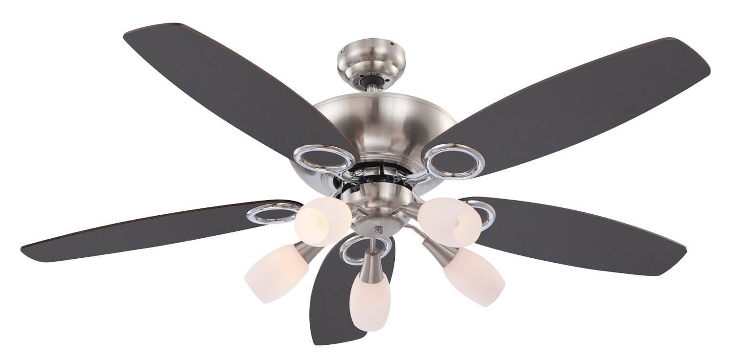 Deckenventilator Jerry 130 cm mit Licht und Zugketten