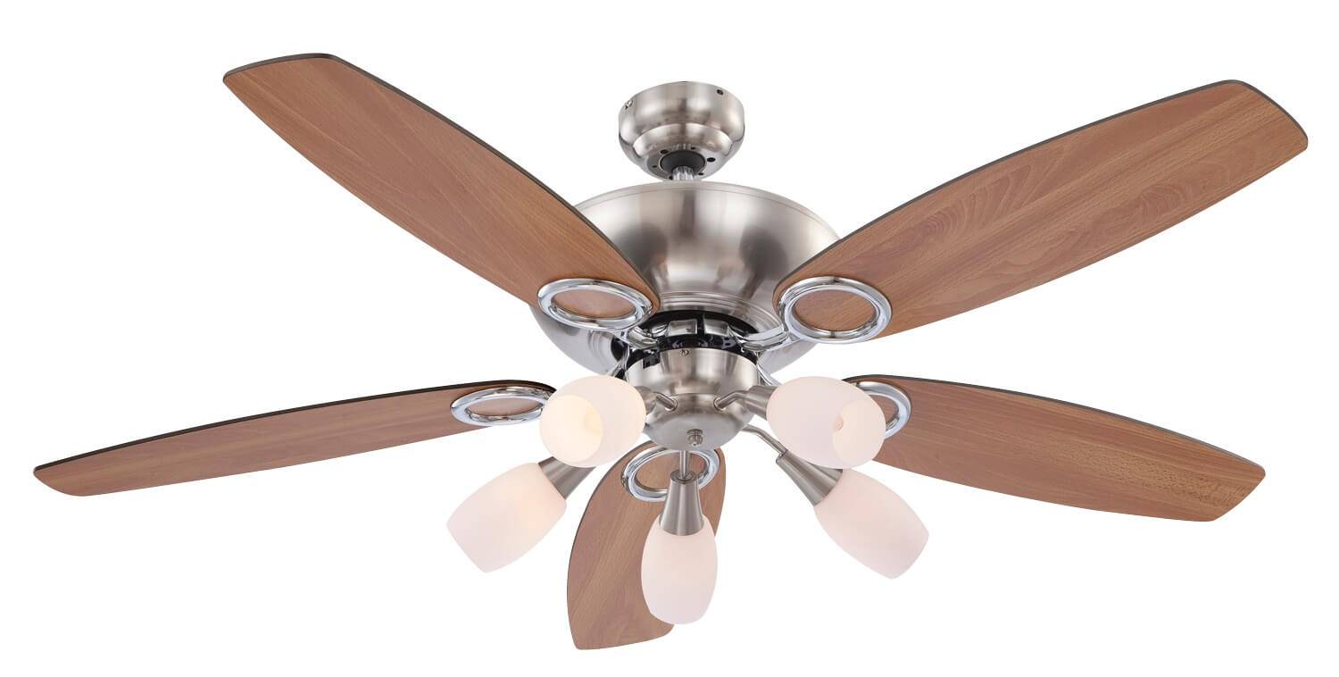 Deckenventilator Jerry 130 cm mit Licht und Zugketten