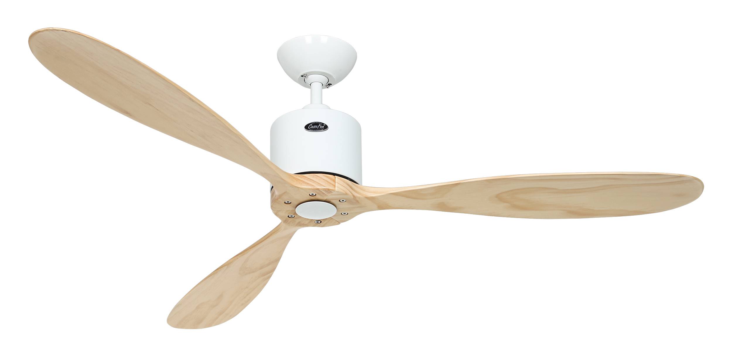 DC Deckenventilator Aeroplan Eco Weiß / Holz Natur