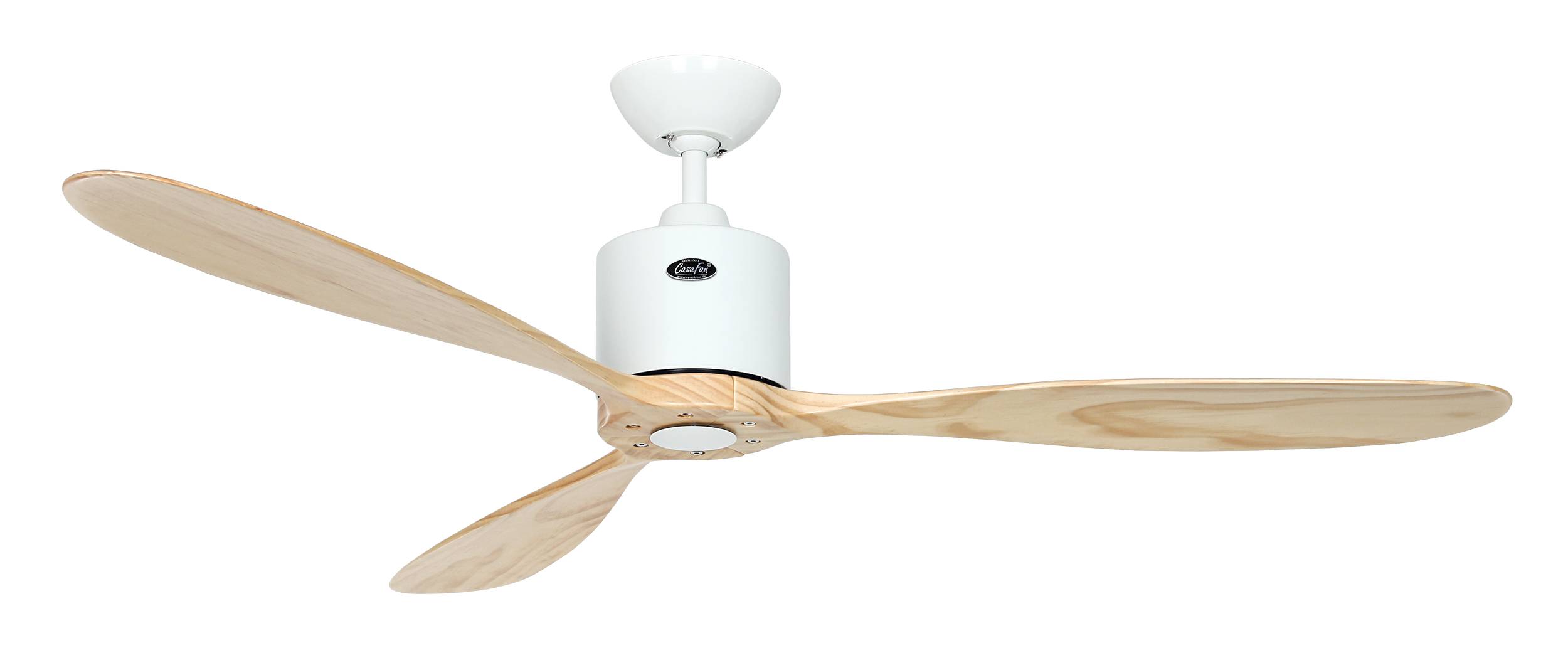 DC Deckenventilator Aeroplan Eco Weiß / Holz Natur