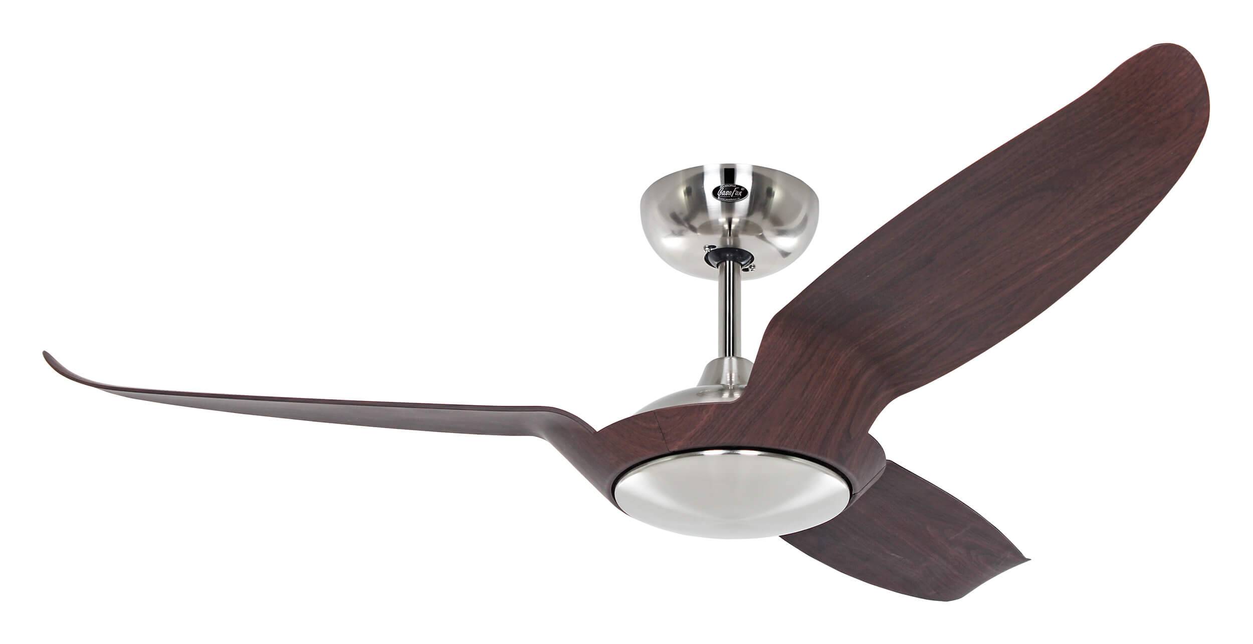 Energiespar Deckenventilator Eco Talos Chrom / Nussbaum