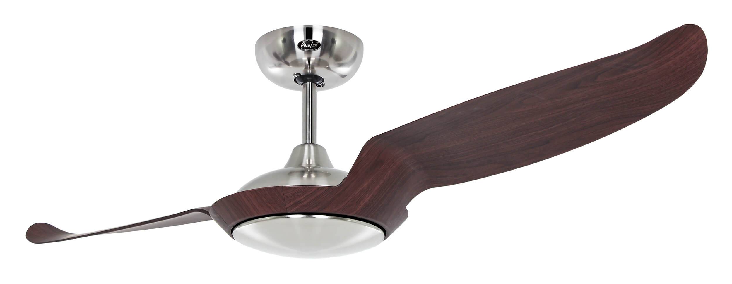 Energiespar Deckenventilator Eco Talos Chrom / Nussbaum