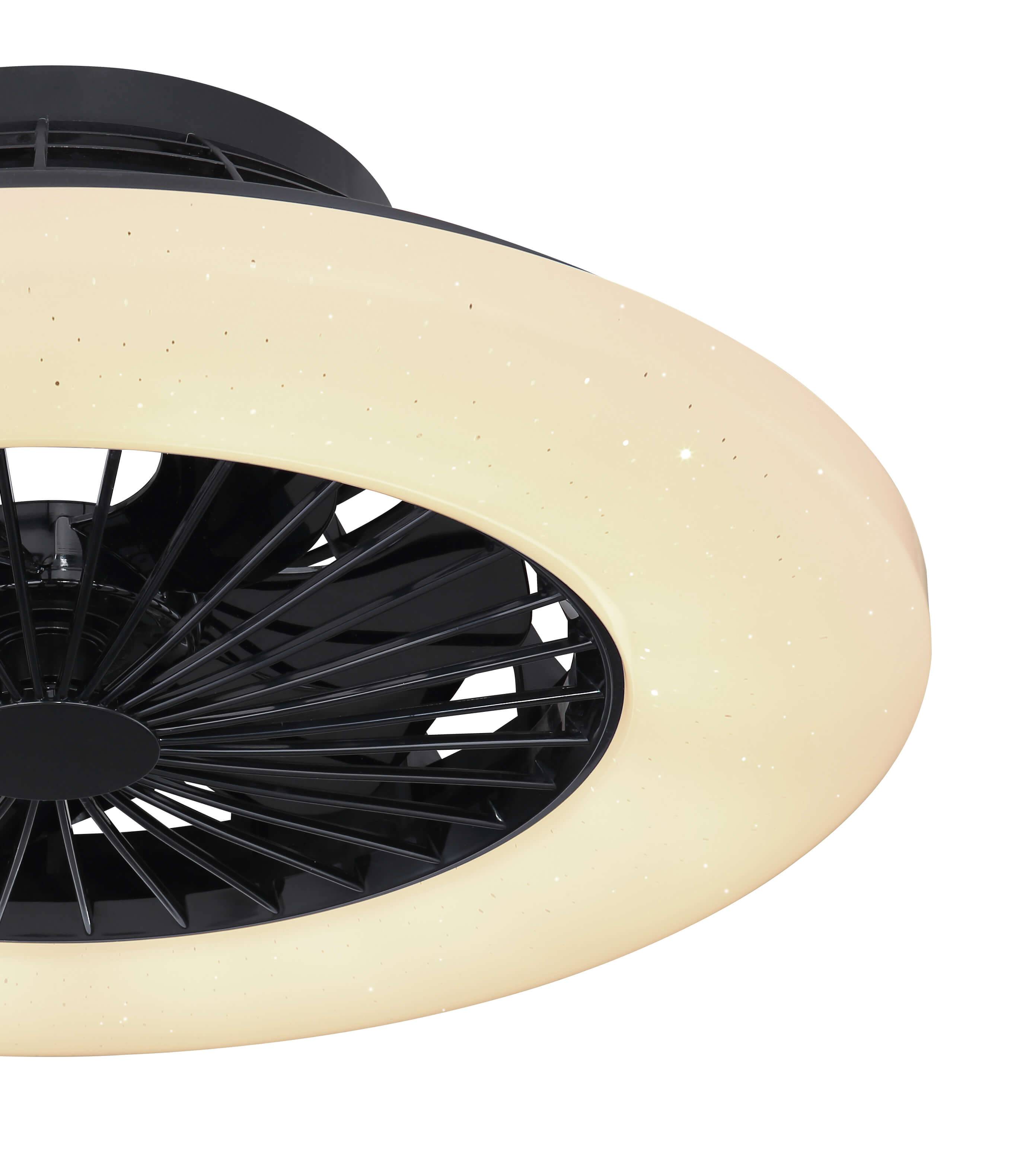 Deckenventilator Travo Schwarz mit LED