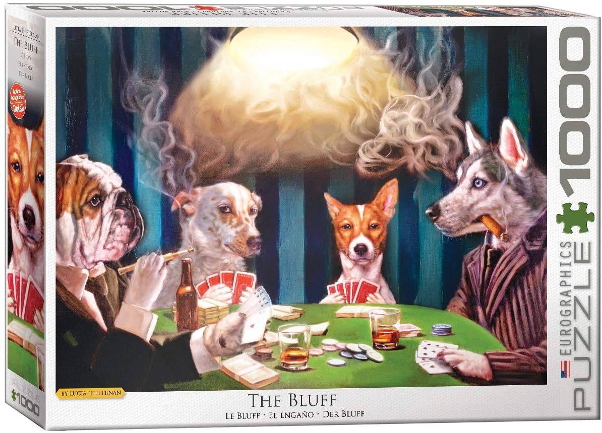 Eurographics 6000-5562 - Lucia Heffernan, The Bluff, Hunde, Puzzle, 1000 Teile Der Bluff von Lucia Heffernan, Anzahl Teile: 1000, Maße (B/H): 68