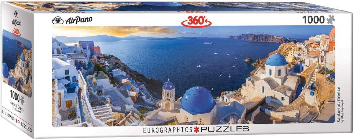 Eurographics 6010-5300 - Panorama Puzzle, 360 Grad, Santorini, Greece, AirPano, 1000 Teile Panorama-Puzzle