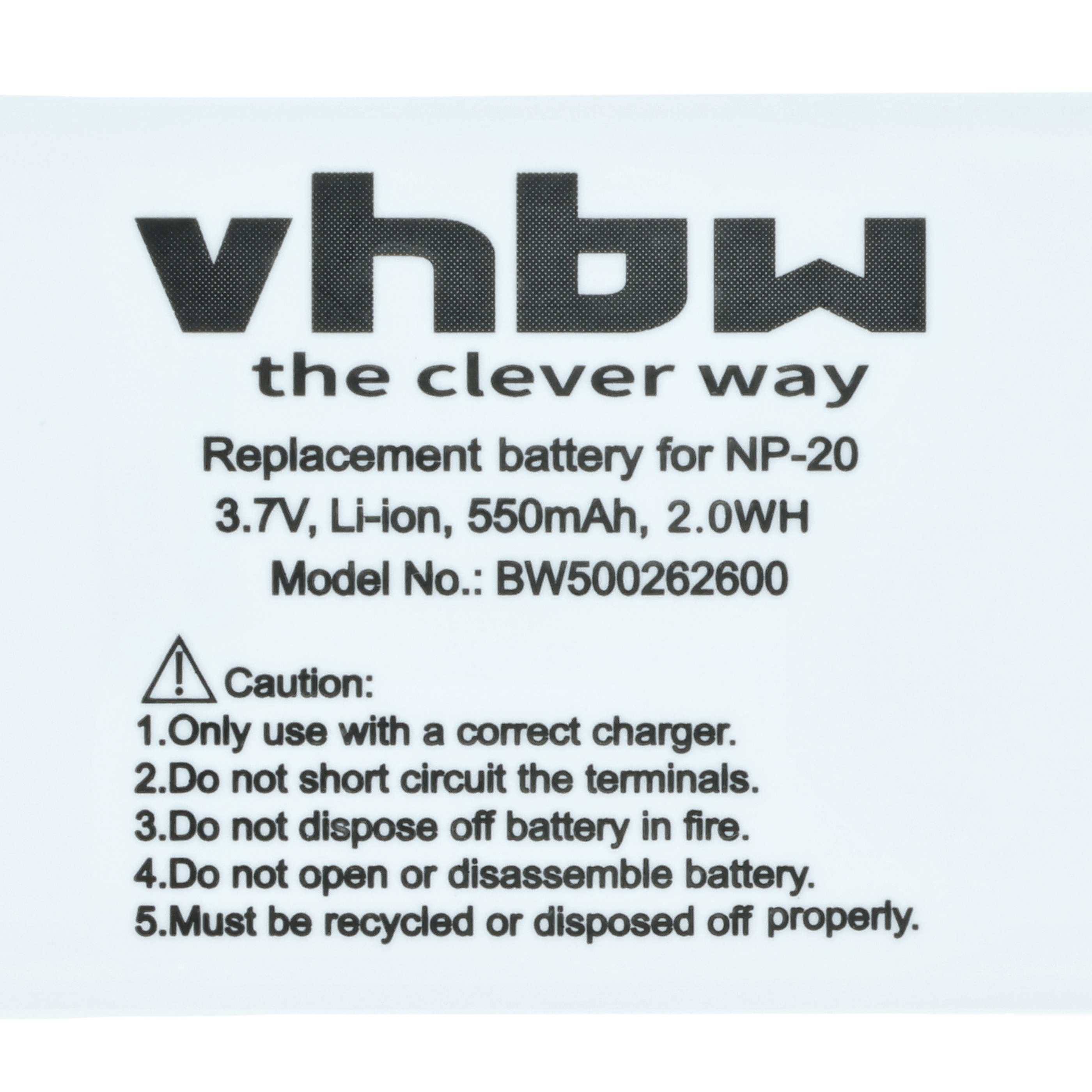 vhbw 3x Akku kompatibel mit Casio Exilim S1, EX-Z8, S3, M1, EX-Z77, S1PM, EX-Z770, S2, S20, S23, M2, M20 Kamera (550 mAh, 3,6 V, Li-Ion)