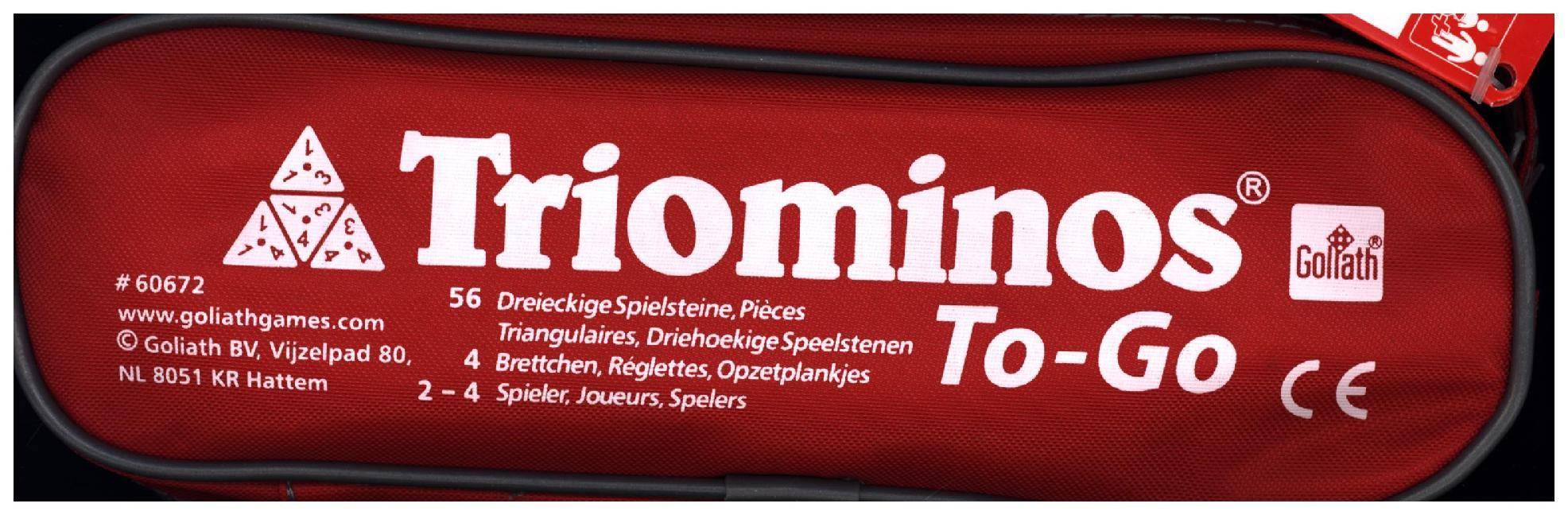 Triominos To-Go (Spiel) Spieleranzahl: 2-4, Spieldauer (Min.): 20, Domino-Spiel mit 56 dreieckigen Spiel-Steinen