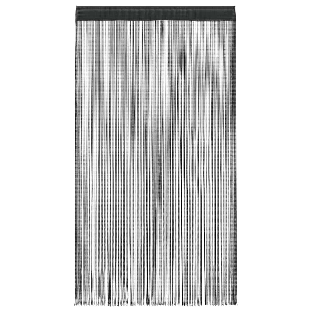 vidaXL Fadenvorhänge 2 Stk. 140 x 250 cm Schwarz