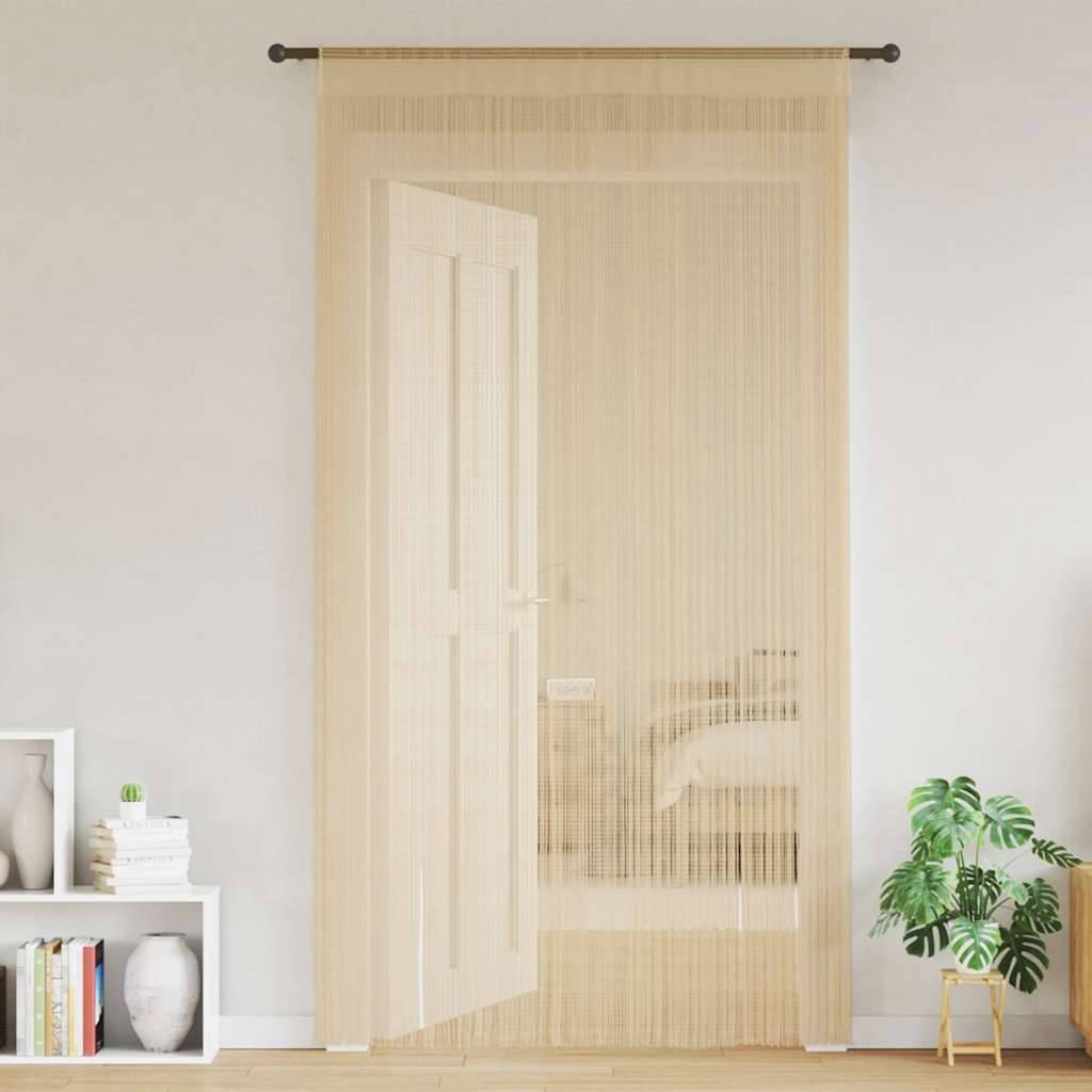 vidaXL Fadenvorhänge 2 Stk. 140 x 250 cm Beige