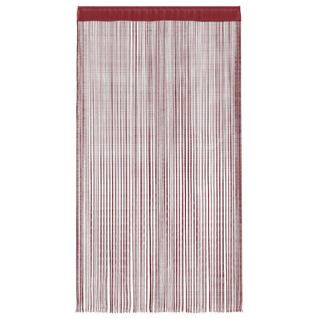 vidaXL Fadenvorhänge 2 Stk. 100 x 250 cm Burgunderrot