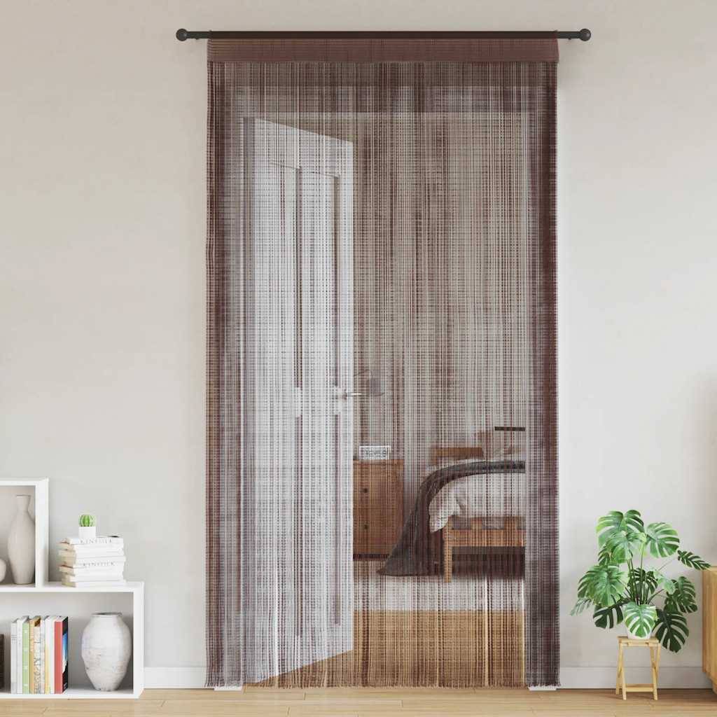 vidaXL Fadenvorhänge 2 Stk. 140 x 250 cm Braun