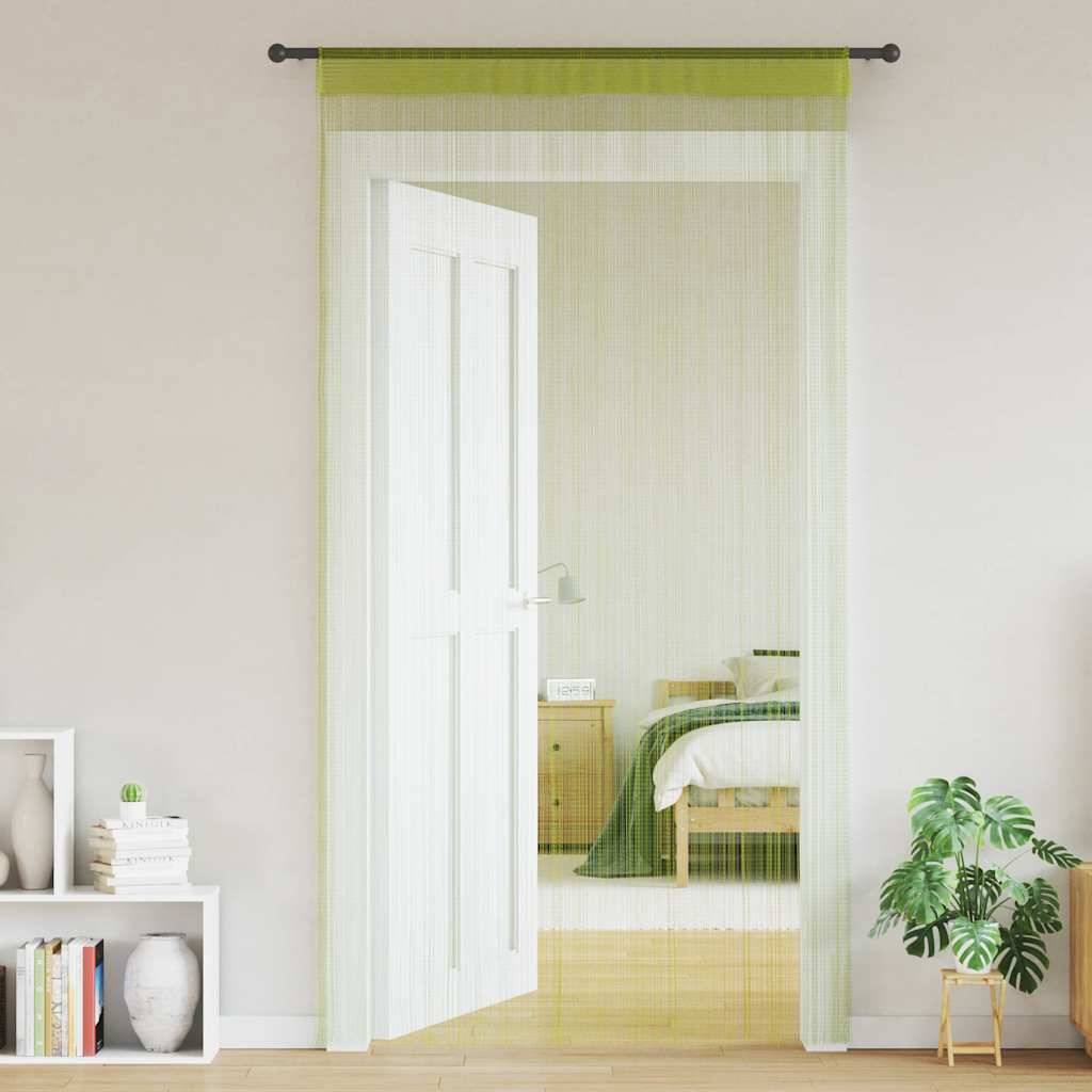 vidaXL Fadenvorhänge 2 Stk. 100 x 250 cm Grün