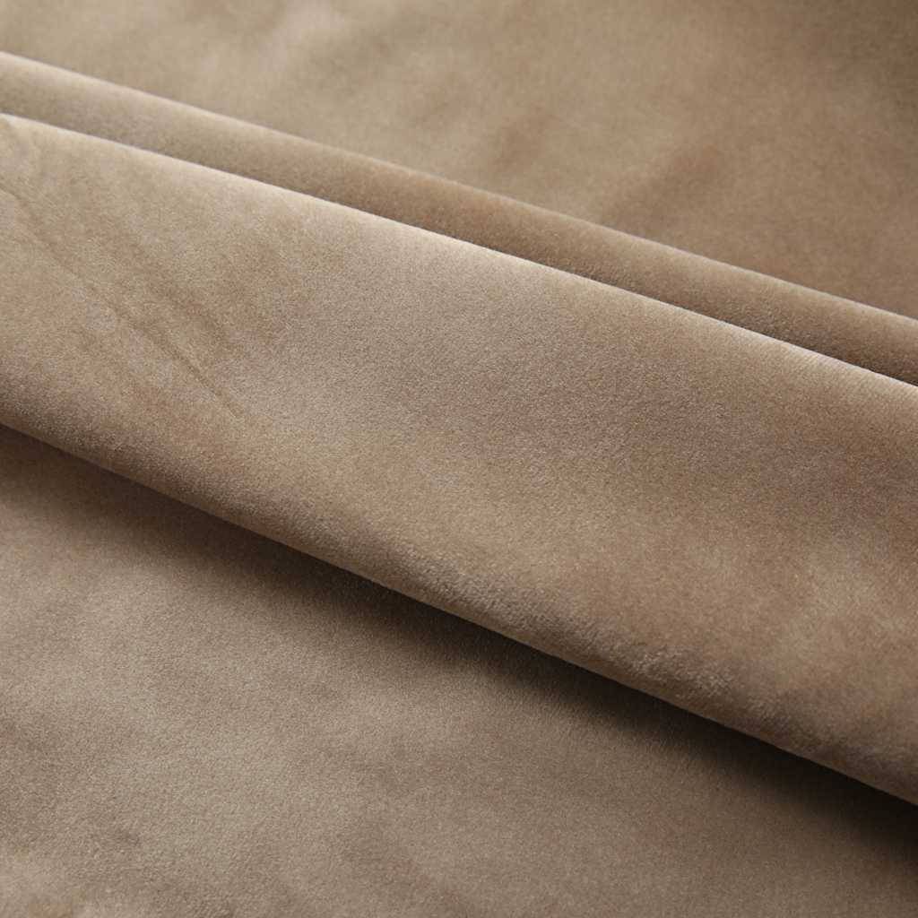 vidaXL Verdunkelungsvorhang mit Haken Samt Beige 290 x 245 cm
