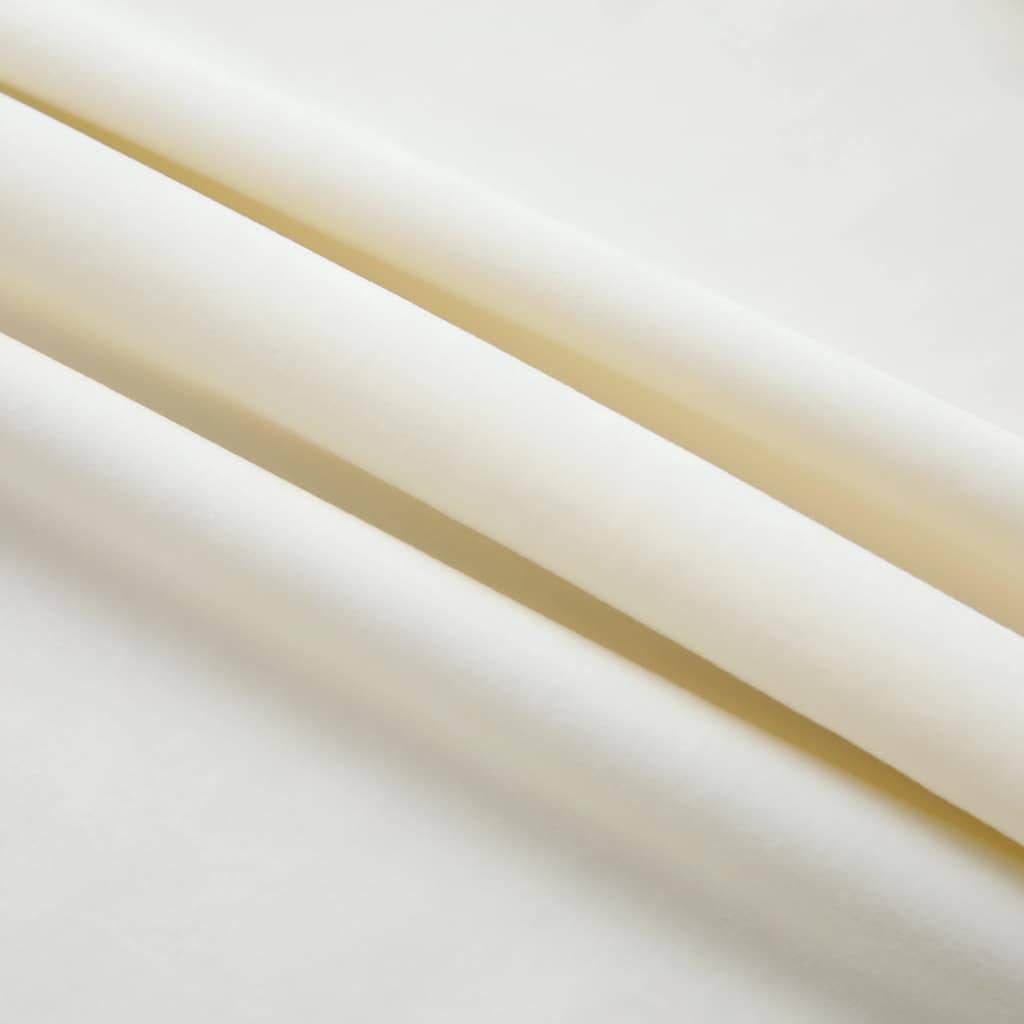 vidaXL Verdunkelungsvorhänge mit Haken 2 Stk. Samt Creme 140x225cm