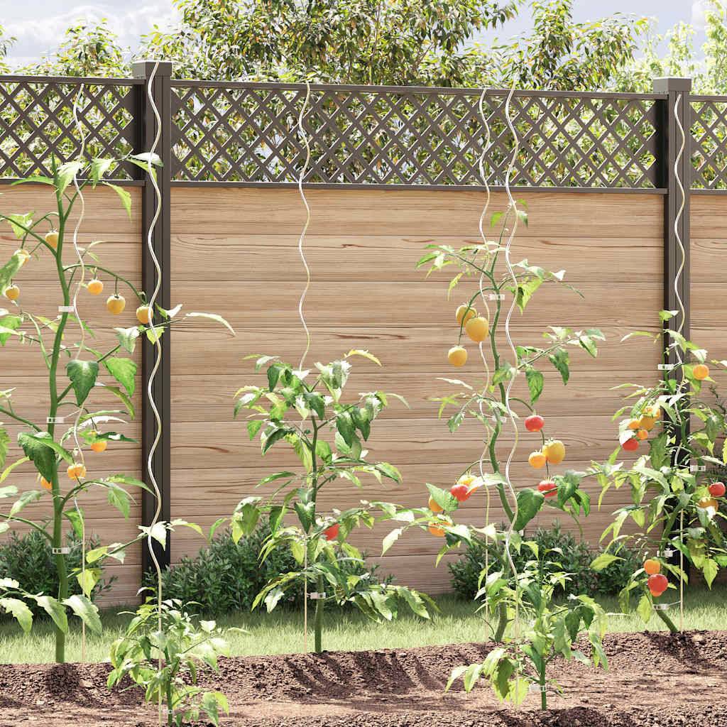 vidaXL Tomaten-Spiralstäbe 5 Stk. 170 cm Verzinkter Stahl
