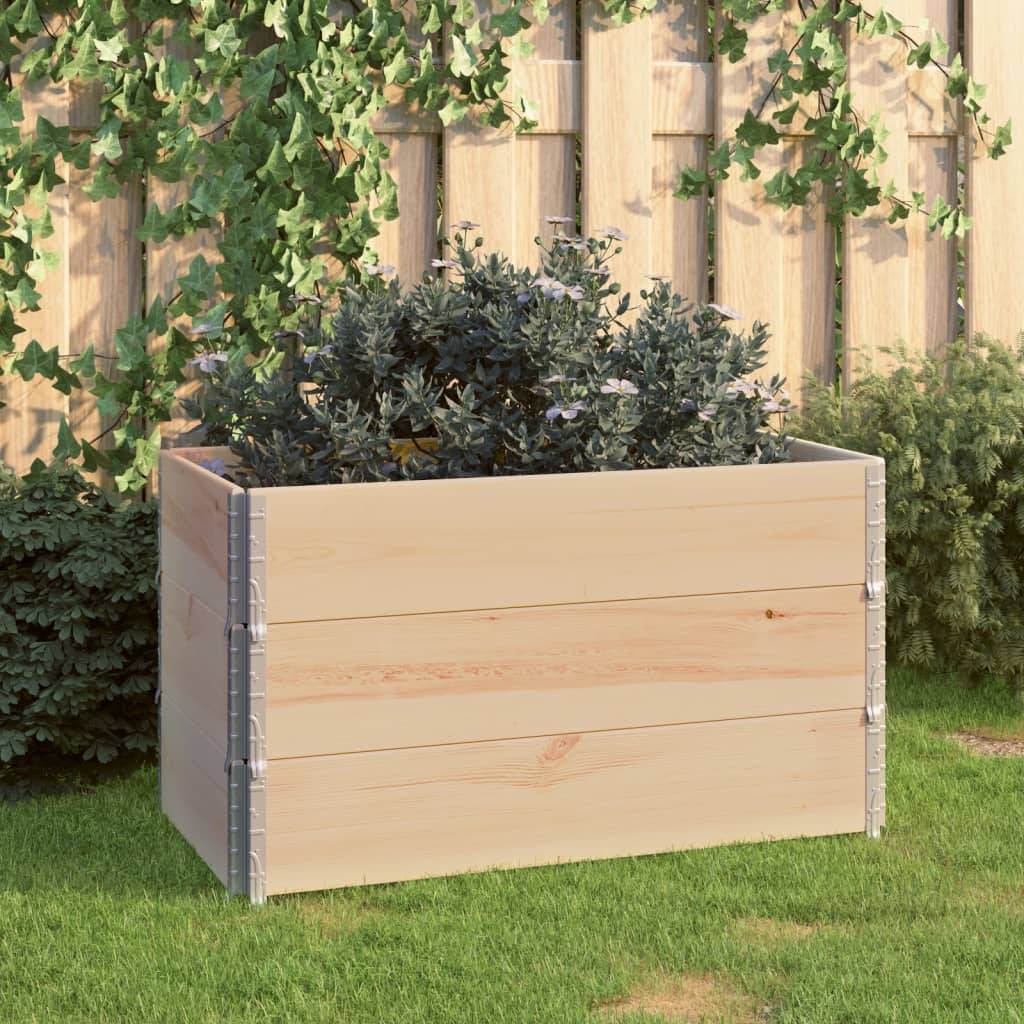 vidaXL Hochbeete 3 Stk. 50x100 cm Kiefer Massivholz