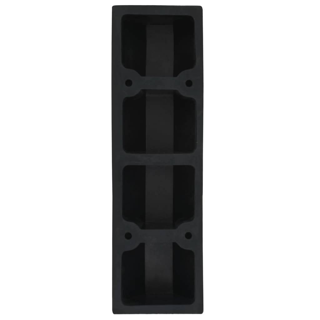 vidaXL Parkschwellen 2 Stück Gummi 49 x 15 x 9 cm