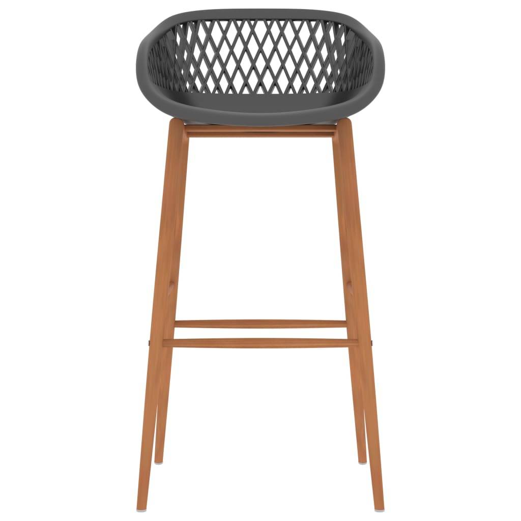 vidaXL Barhocker 2 Stk. Grau