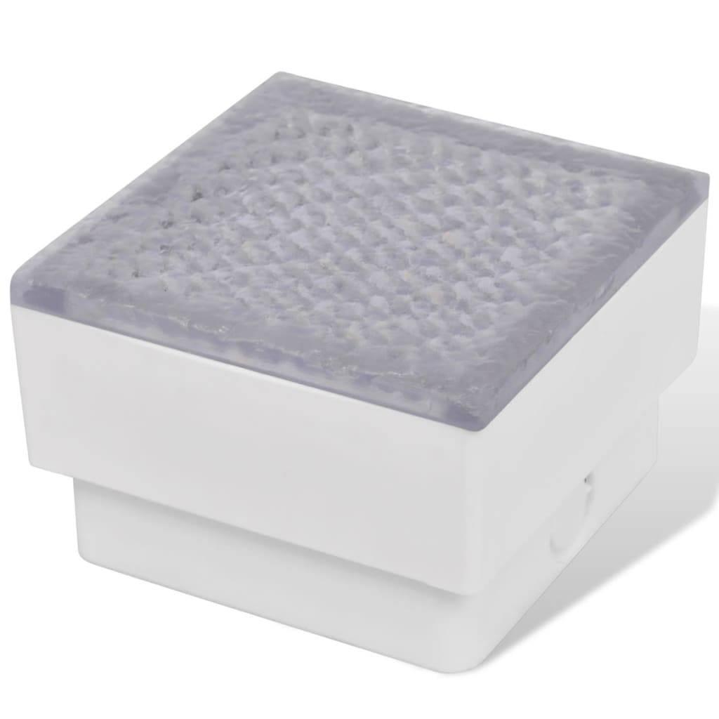 vidaXL LED Bodeneinbaustrahler Außen 6 Stk. 100x100x68 mm