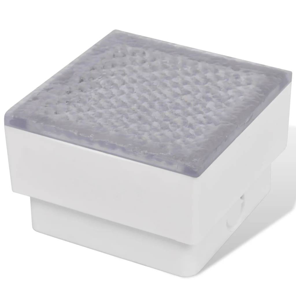 vidaXL LED Bodeneinbaustrahler Außen 12 Stk. 100x100x68 mm