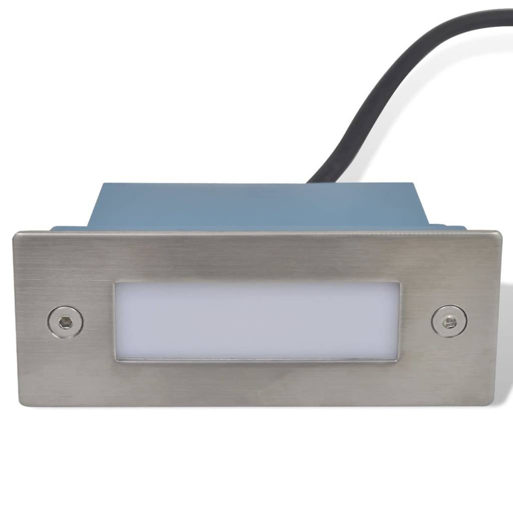 vidaXL LED-Wandeinbauleuchten für Treppen 12 Stk. 44x111x56 mm