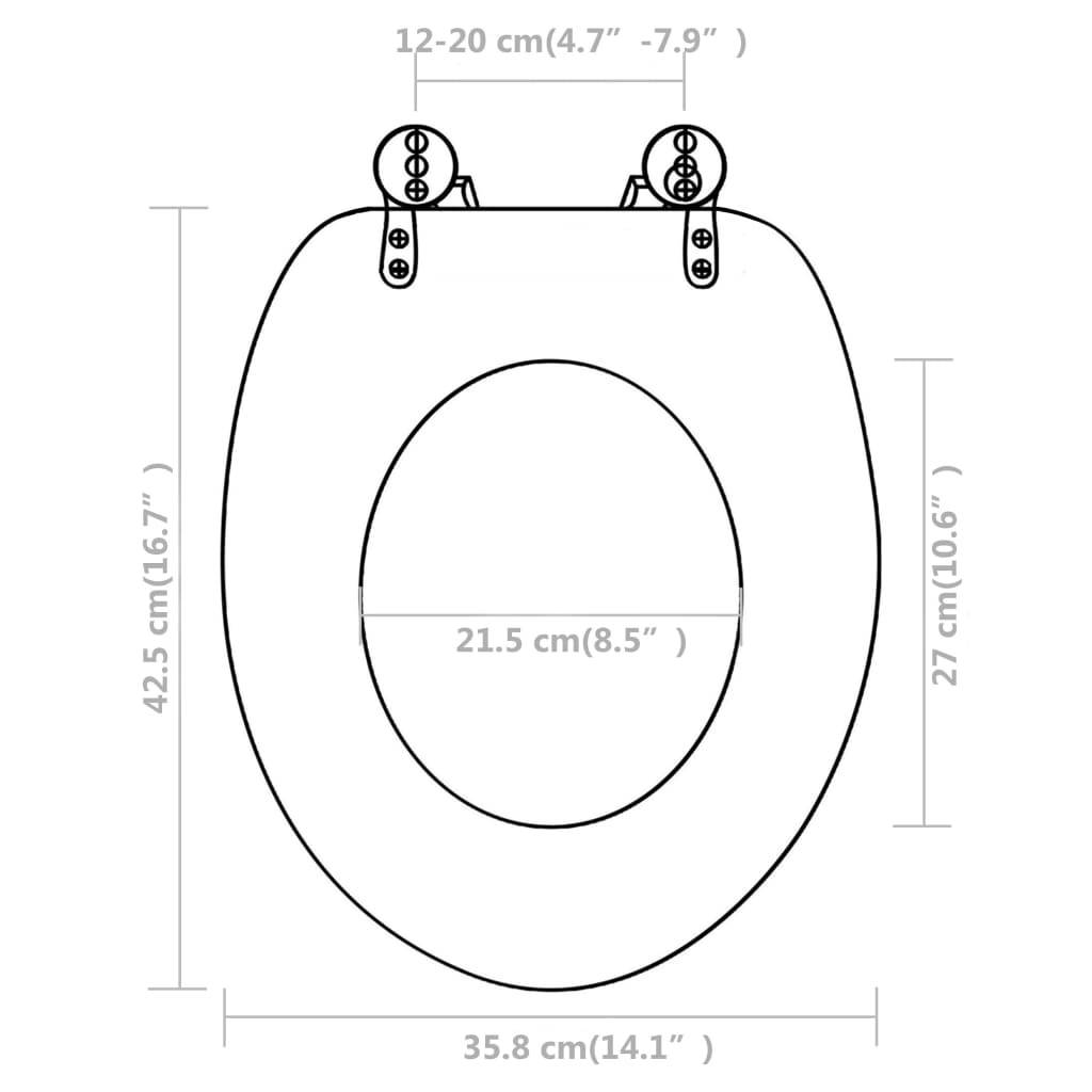 vidaXL Toilettensitze mit Deckel 2 Stk. MDF Weiß