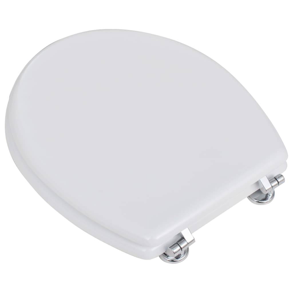 vidaXL Toilettensitze mit Deckel 2 Stk. MDF Weiß