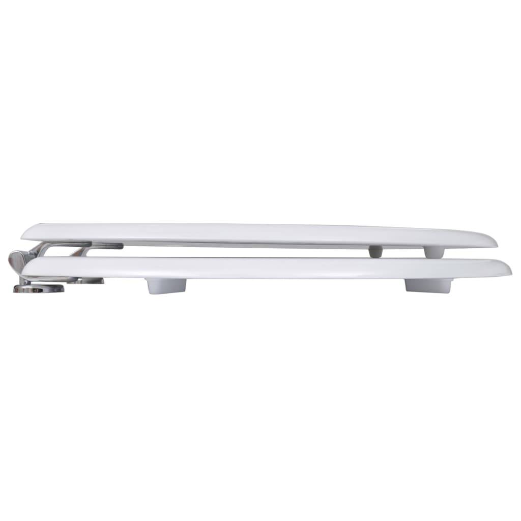 vidaXL Toilettensitze mit Deckel 2 Stk. MDF Weiß