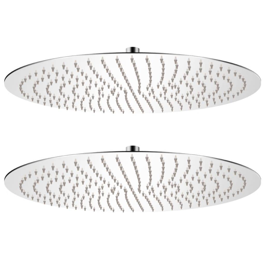 vidaXL Regenduschköpfe 2 Stk. Edelstahl Ø 50 cm