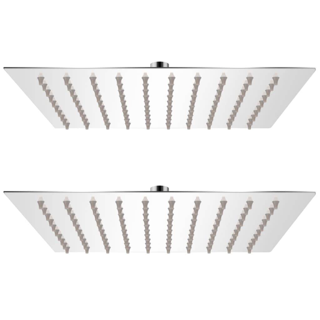 vidaXL Regenduschköpfe 2 Stk. Edelstahl 20 x 20 cm