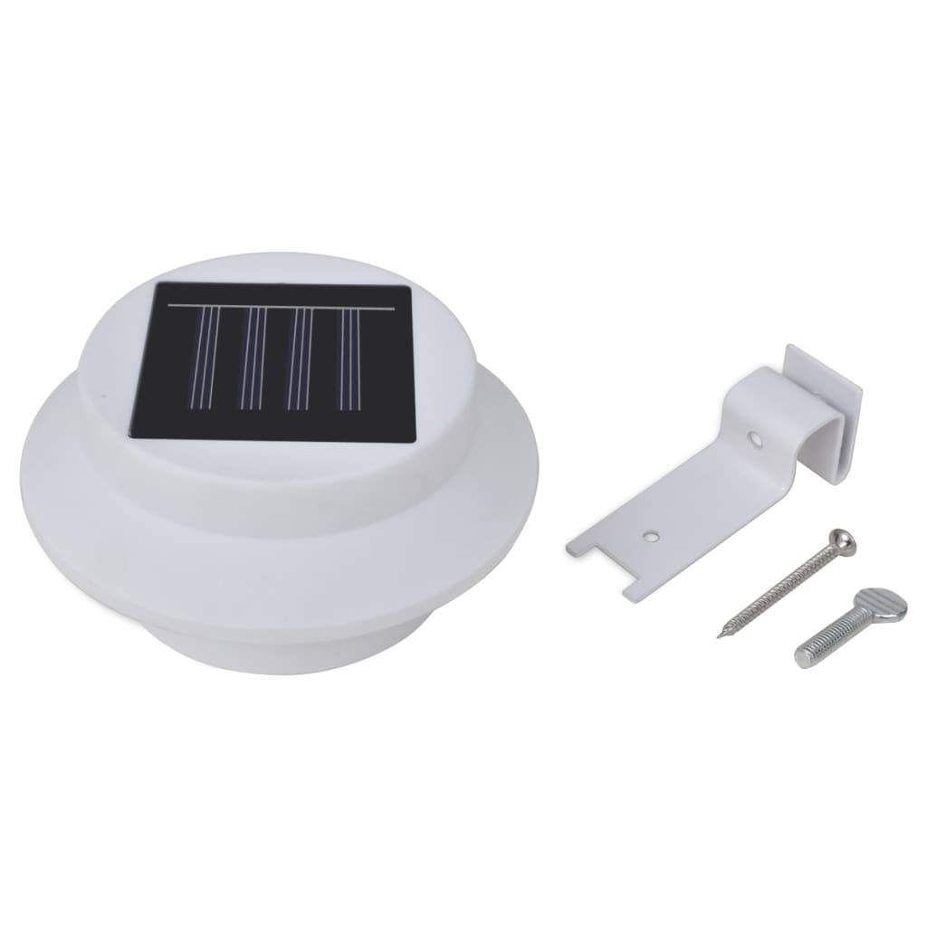 vidaXL Solar-Außenleuchten für Zaun 12 Stk. LED Weiß
