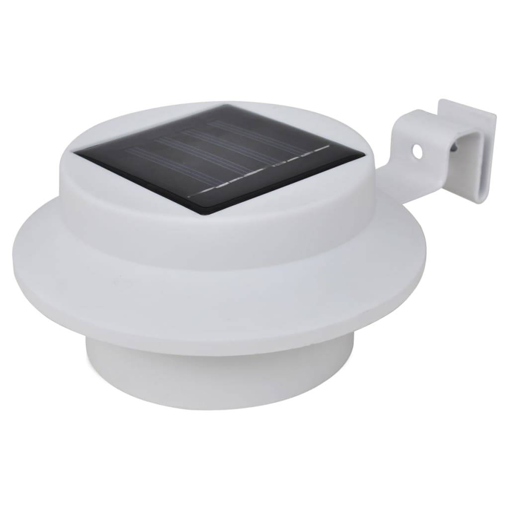 vidaXL Solar-Außenleuchten für Zaun 12 Stk. LED Weiß