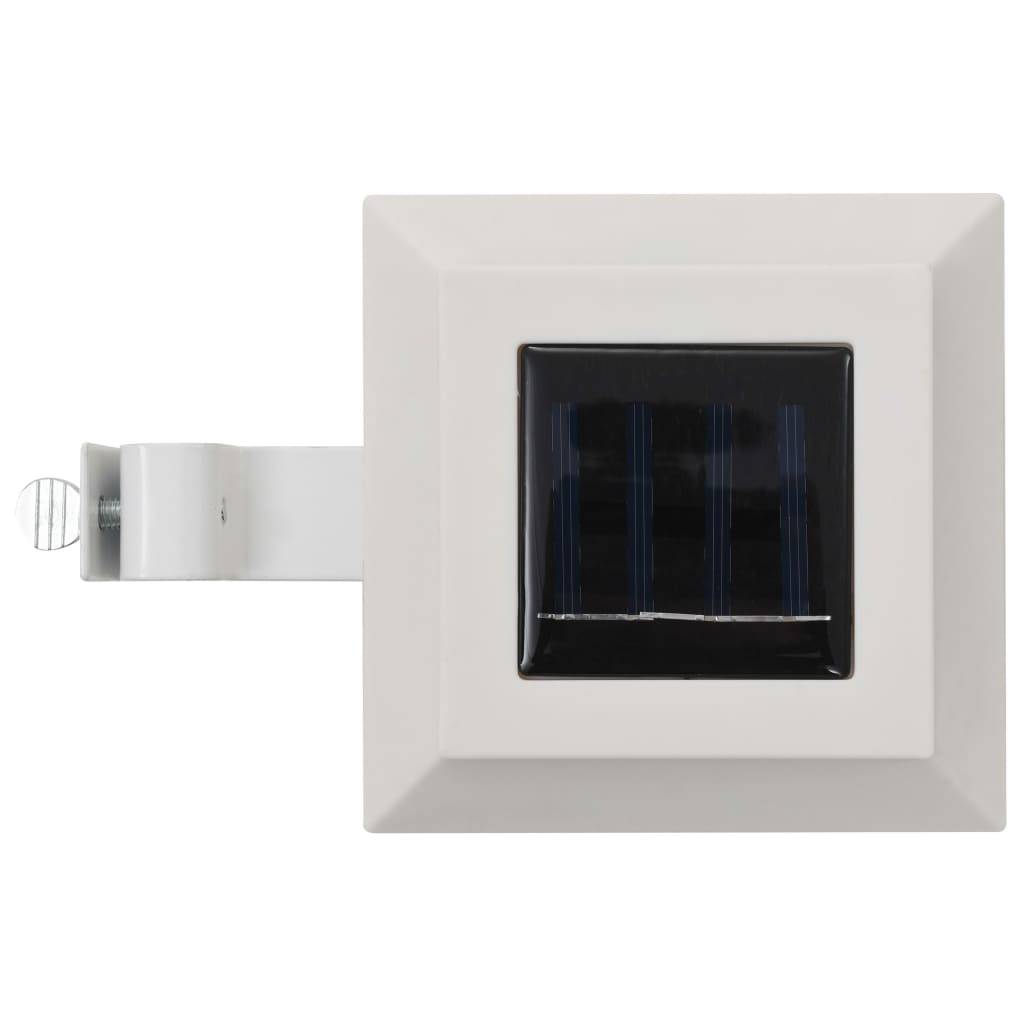 vidaXL Solar-Außenleuchten 12 Stk. LED Rechteckig 12 cm Weiß