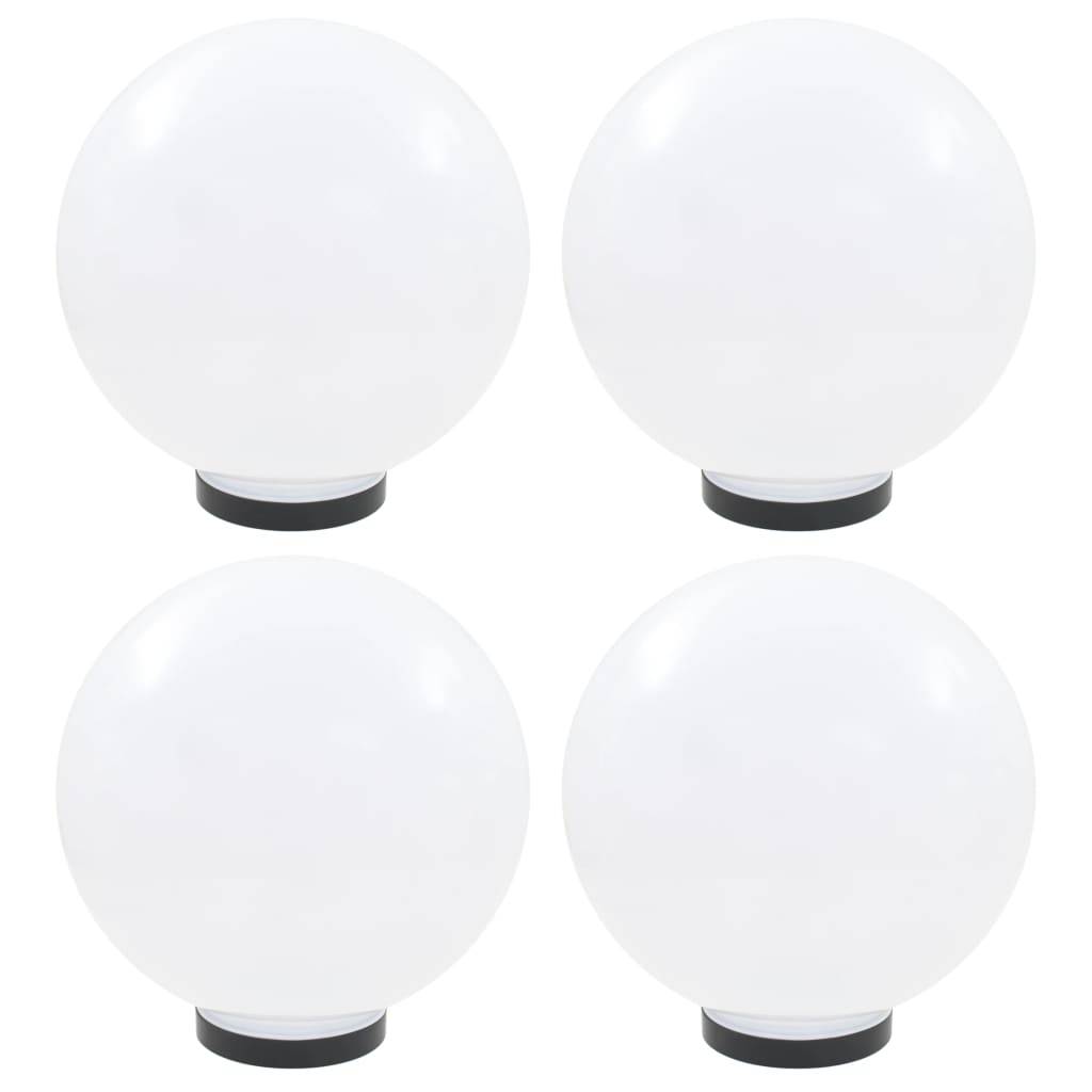 vidaXL LED-Gartenleuchten 4 Stk. Kugelförmig 30 cm PMMA