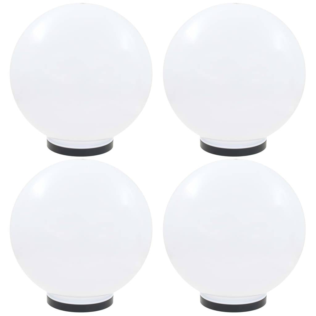 vidaXL LED-Gartenleuchten 4 Stk. Kugelförmig 40 cm PMMA