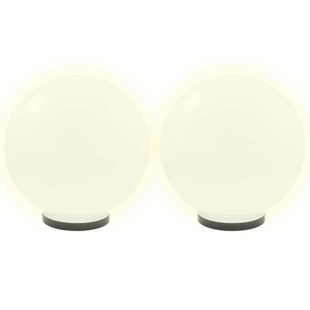 vidaXL LED-Gartenleuchten 4 Stk. Kugelförmig 40 cm PMMA