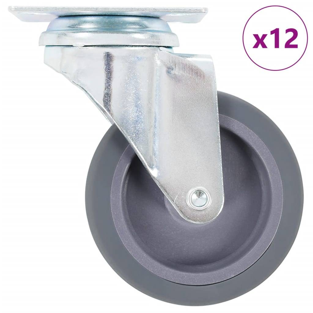 vidaXL 12 Stk. Lenkrollen 75 mm