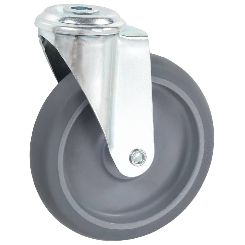 vidaXL 24 Stk. Lenkrollen mit Rückenloch 125 mm