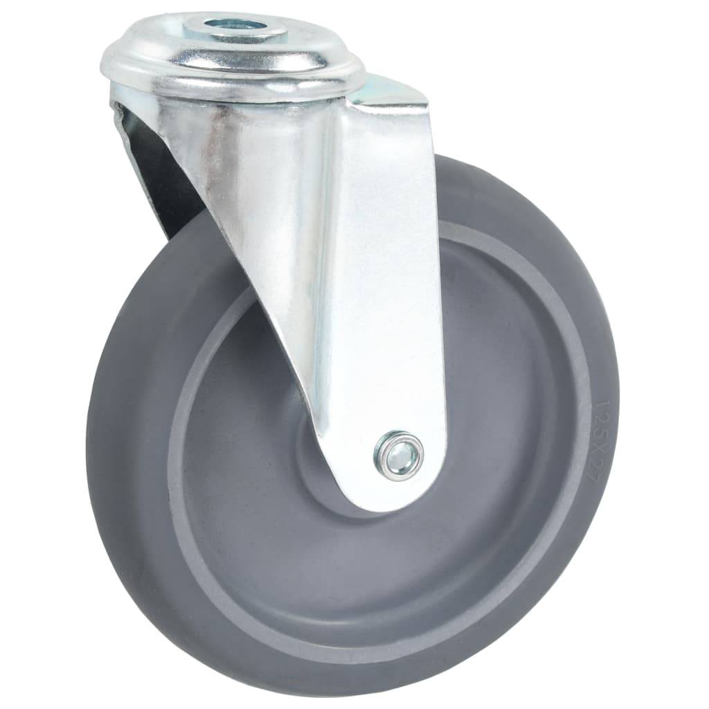 vidaXL 32 Stk. Lenkrollen mit Bolzenloch 125 mm