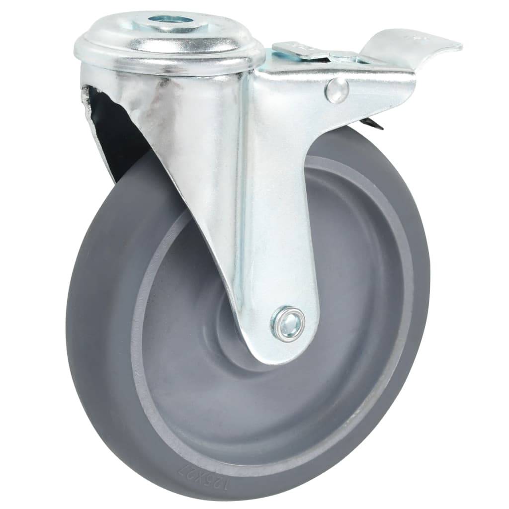 vidaXL 24 Stk. Lenkrollen mit Rückenloch 125 mm