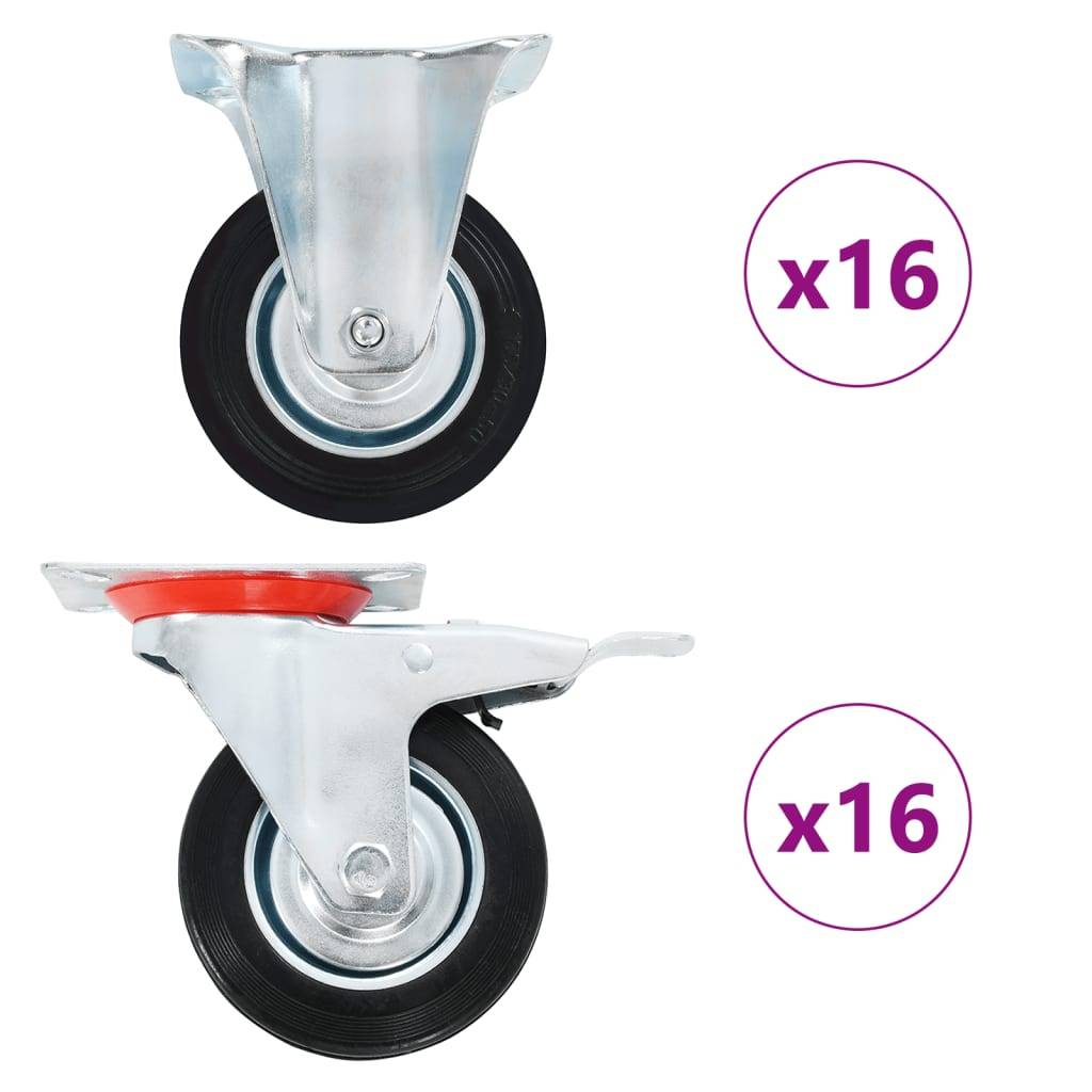 vidaXL 32 Stk. Rollen 100 mm